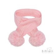 SOFT TOUCH Baby Pom Pom Scarf 0-24 mths Pink